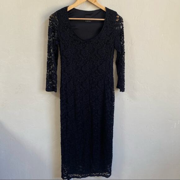 ASOS‎ Maternity Black Lace Midi Dress - Picture 2 of 6